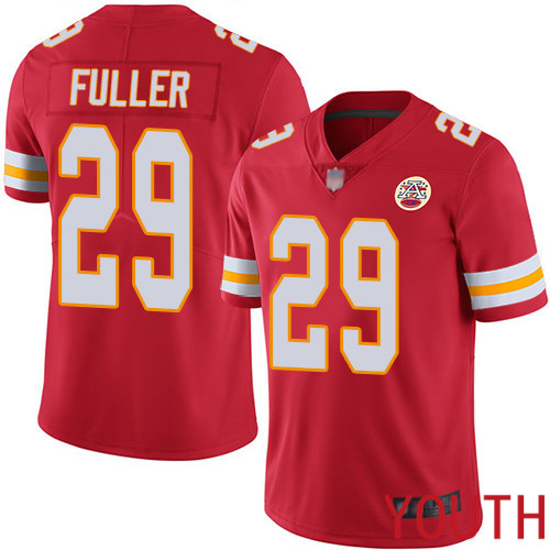Youth Kansas City Chiefs #29 Fuller Kendall Red Team Color Vapor Untouchable Limited Player Football Nike NFL Jersey->nfl t-shirts->Sports Accessory